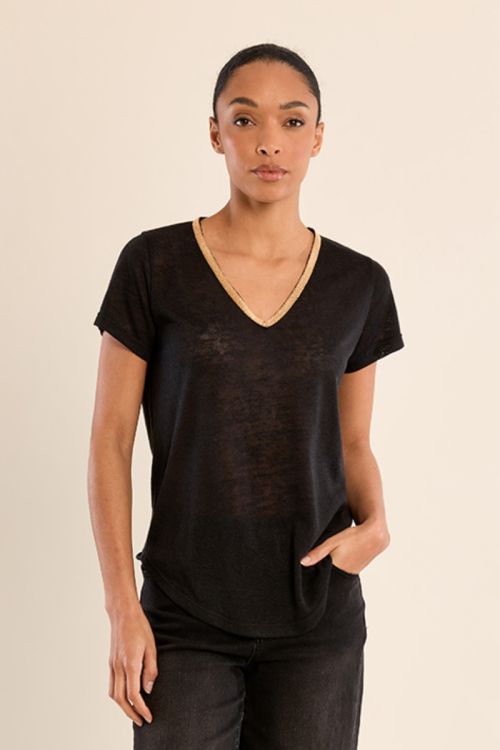 T-shirt con scollo a V iridescente - Molly Bracken
