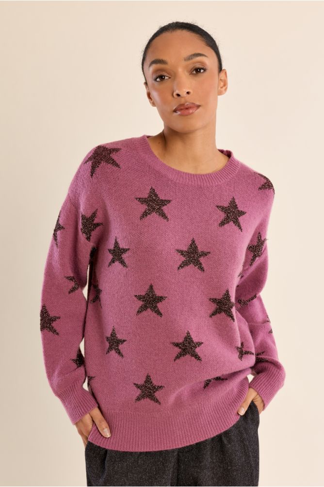 Knitted sweater, starry