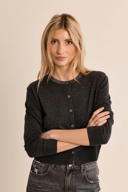 Cardigan parsemé de strass