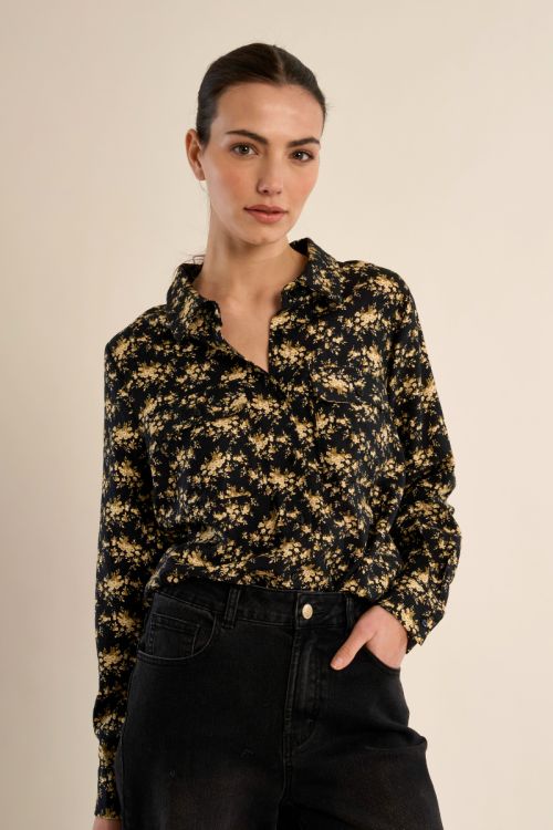 Chemise crop fleurie