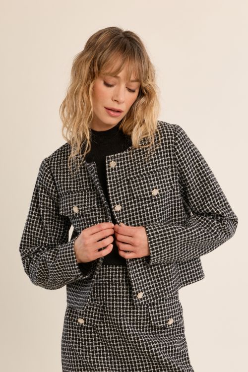 Tweed jacket, buttoned