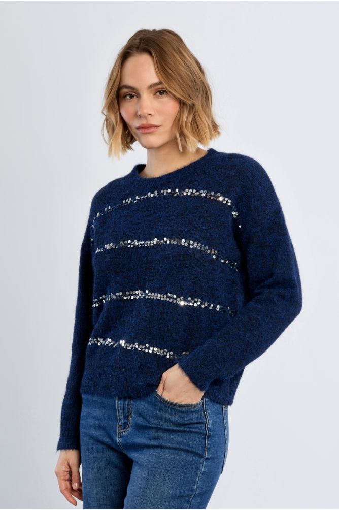 Pull en maille, à sequins