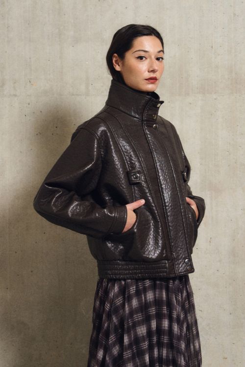 Veste en similicuir, oversize