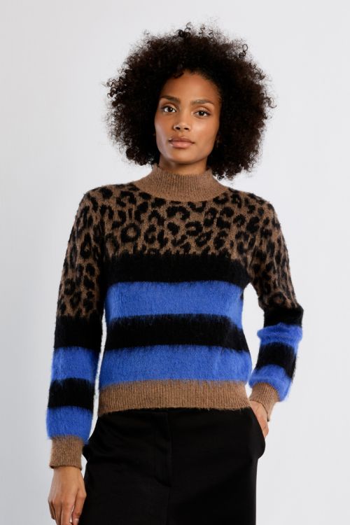 Leopard knit sweater
