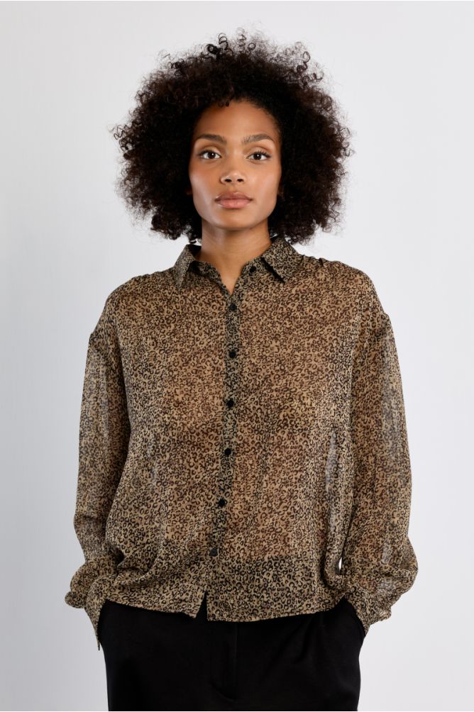 Camicetta semitrasparente leopardata - Lili Sidonio