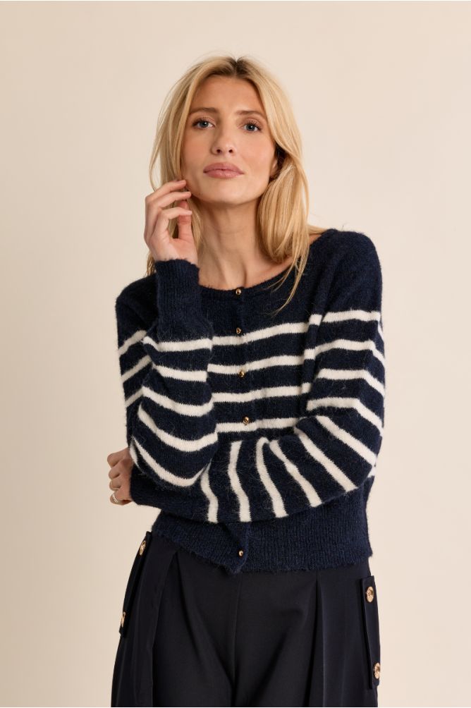 Striped cardigan