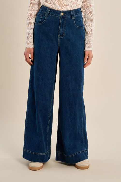 Pantalón vaquero perneras anchas
