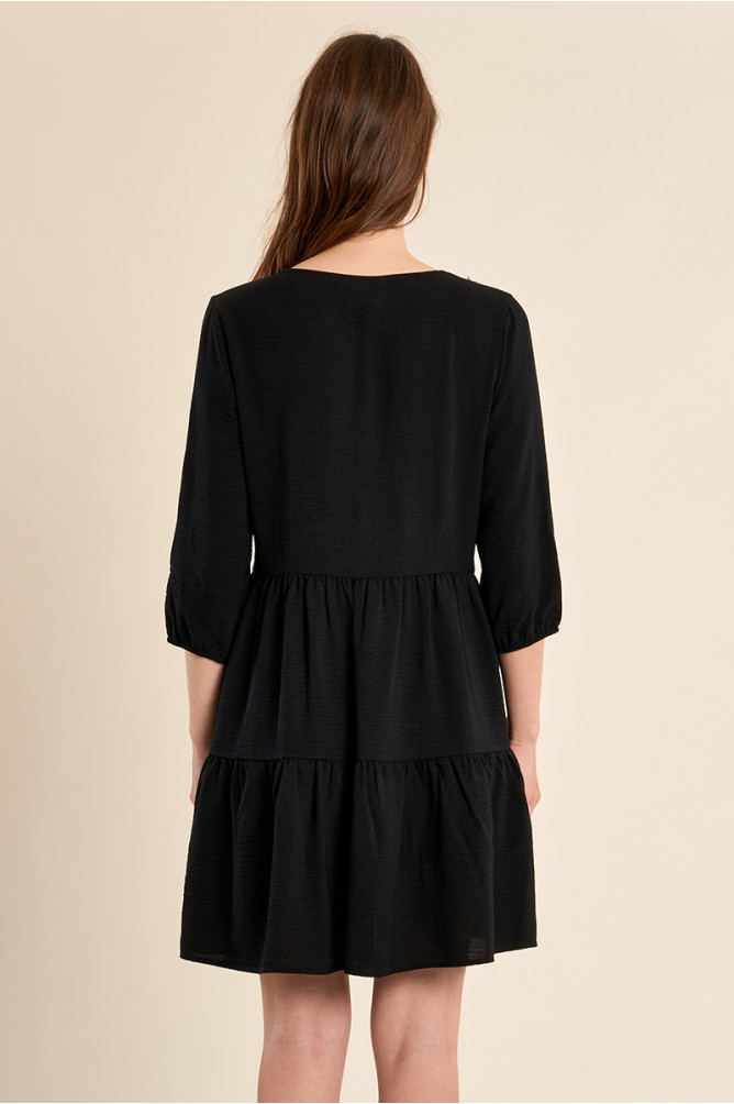 Robe Babyoll avec col perlé