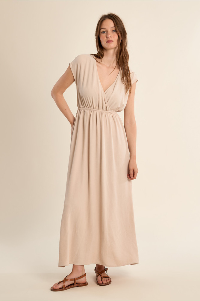 Maxi dress with elasticated waist