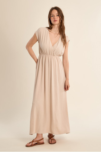 Maxi dress with elasticated waist