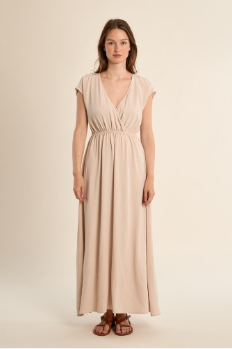 Maxi dress with elasticated waist