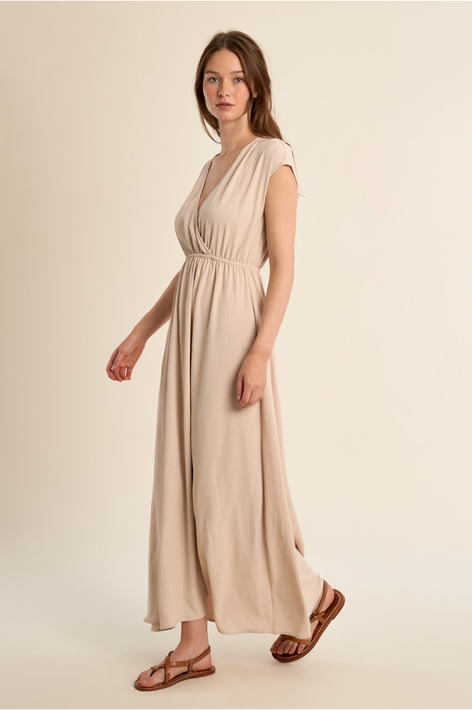 Maxi dress with elasticated waist
