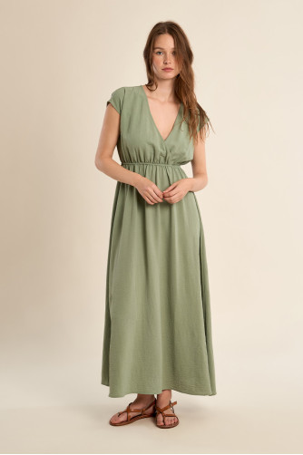 Maxi dress with elasticated waist