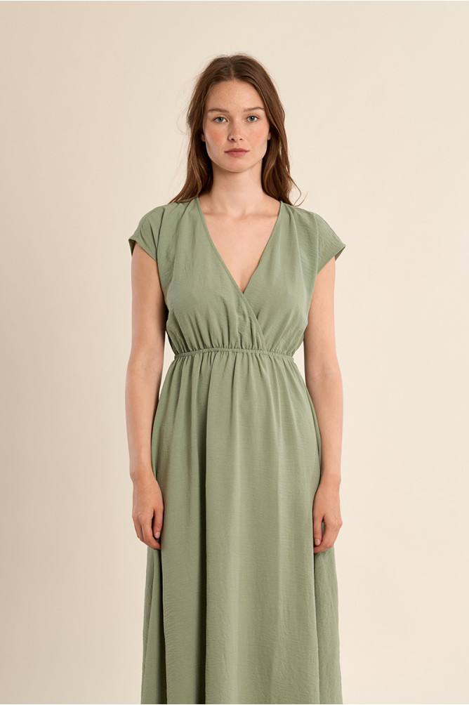 Maxi dress with elasticated waist