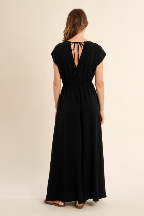 Robe longue avec taille élastiquée