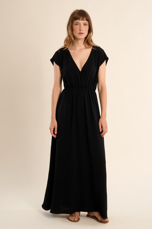 Maxi dress with elasticated waist