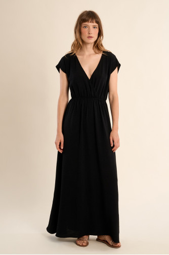 Maxi dress with elasticated waist