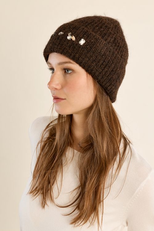 Berretto in maglia con strass - Molly Bracken