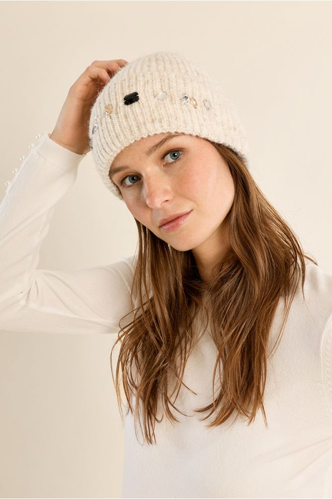 Berretto in maglia con strass - Molly Bracken