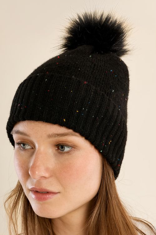 Berretto in maglia glitterata con pompon - Molly Bracken