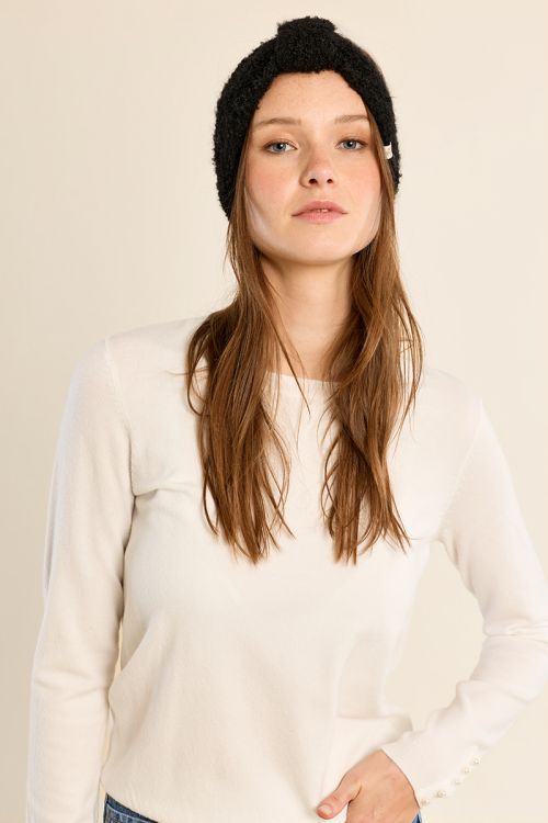 Bandeau en laine chinée