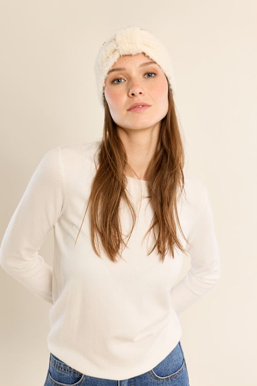 Bandeau en laine chinée