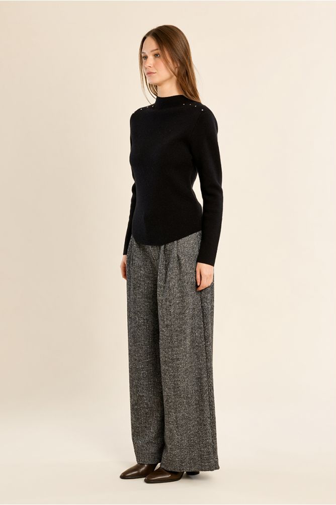 Straight sweater in fine knit