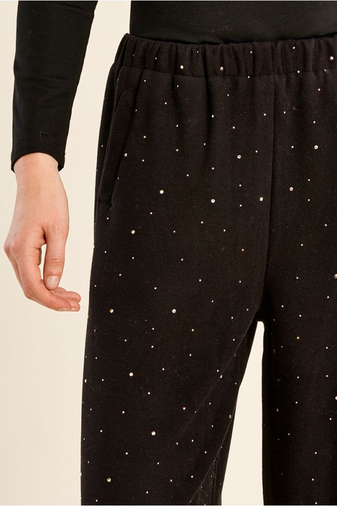 Pantalón largo detalle brillantitos
