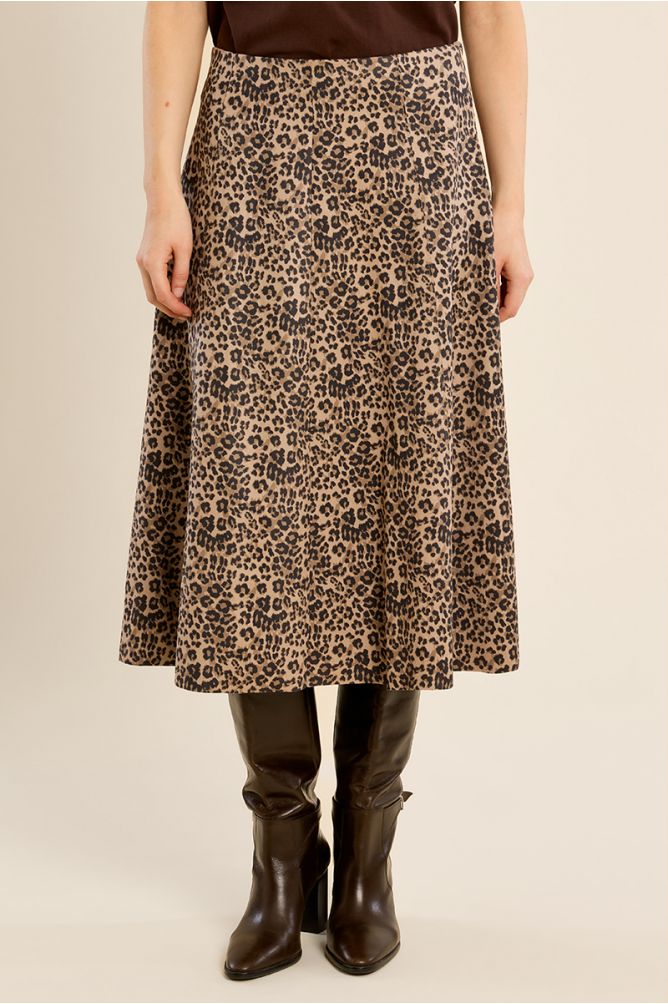 Falda midi con estampado