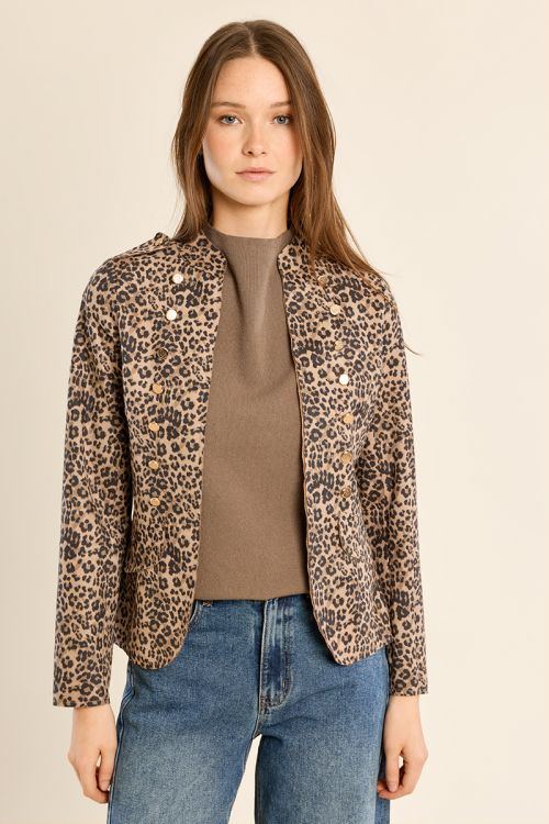 Chaqueta militar con estampado