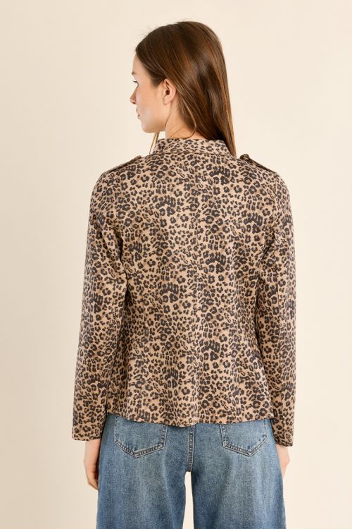 Veste officier, imprimée léopard