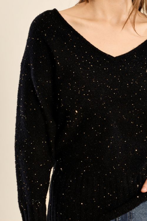 Jersey de manga larga detalles brillantes