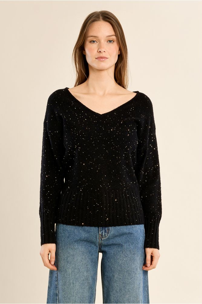 Jersey de manga larga detalles brillantes