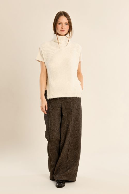 Maglione a dolcevita in maglia smanicato - Molly Bracken