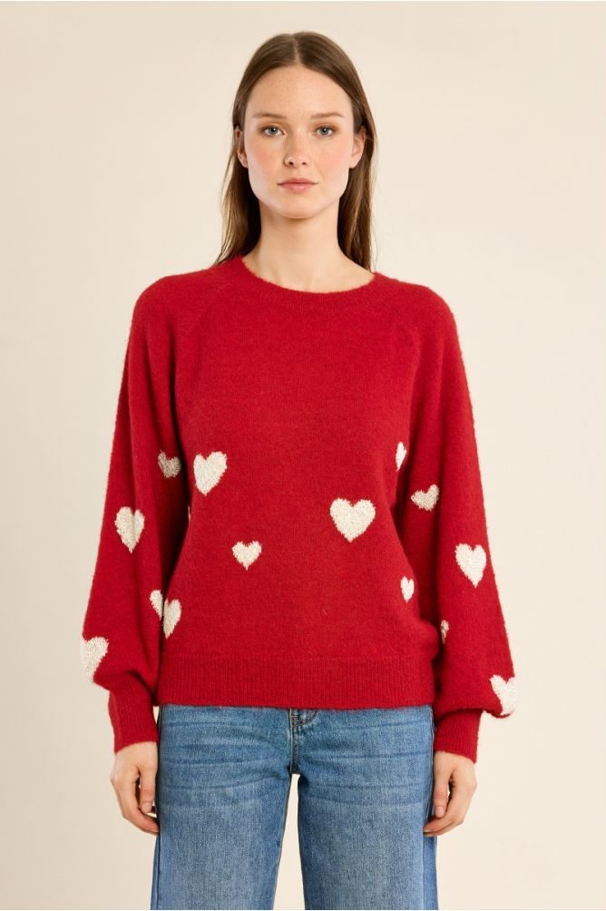 Jersey de manga larga detalle corazones