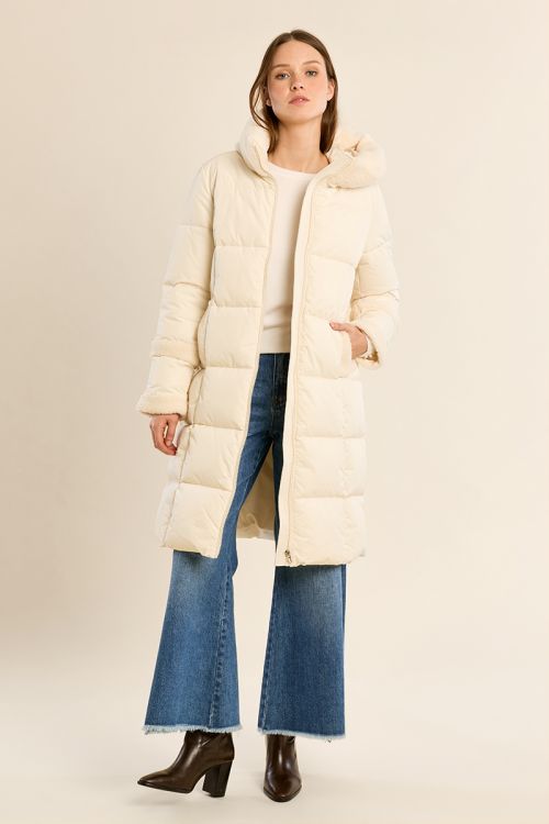 Quilted hooded jacket