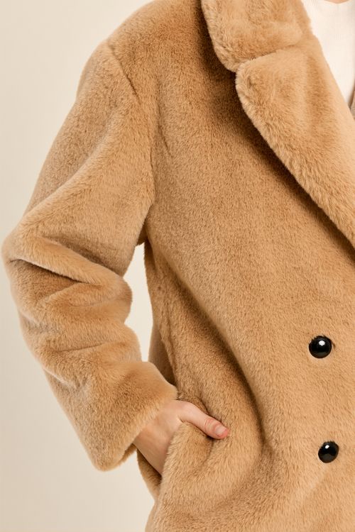 Chaqueta de manga larga de peluche