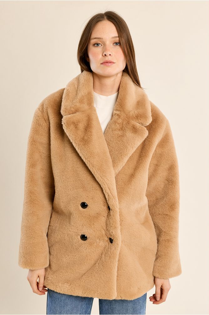 Chaqueta de manga larga de peluche