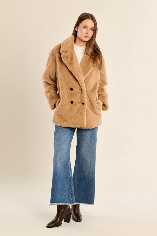 Faux fur coat