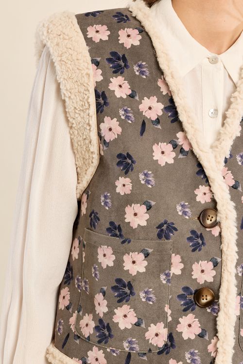 Chaleco corto con estampado