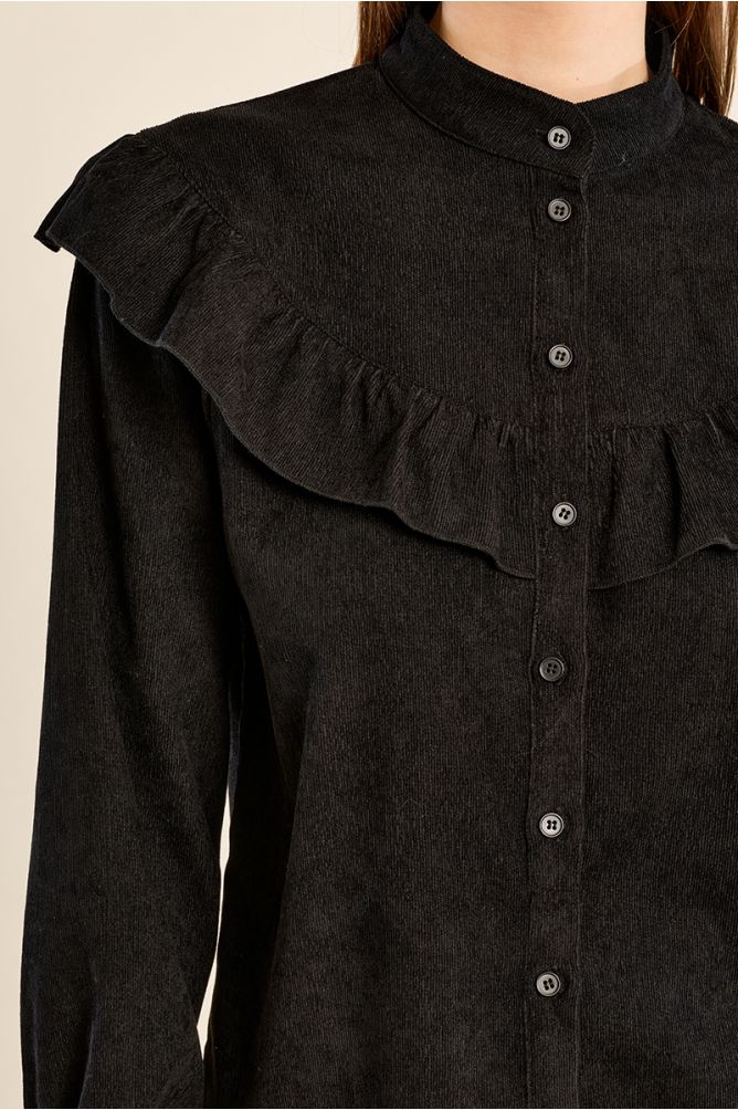 Camisa de manga larga detalle volantes
