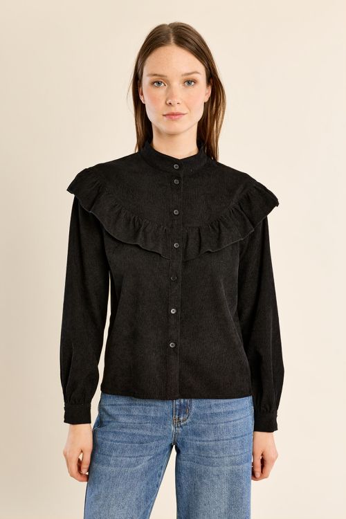 Camisa de manga larga detalle volantes
