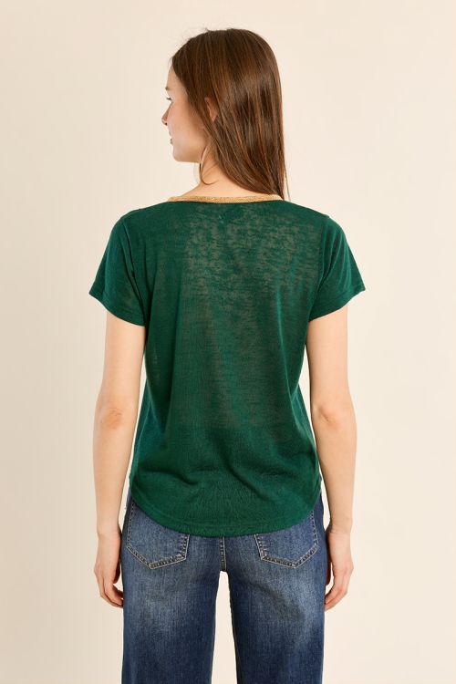 T-shirt con scollo a V iridescente - Molly Bracken
