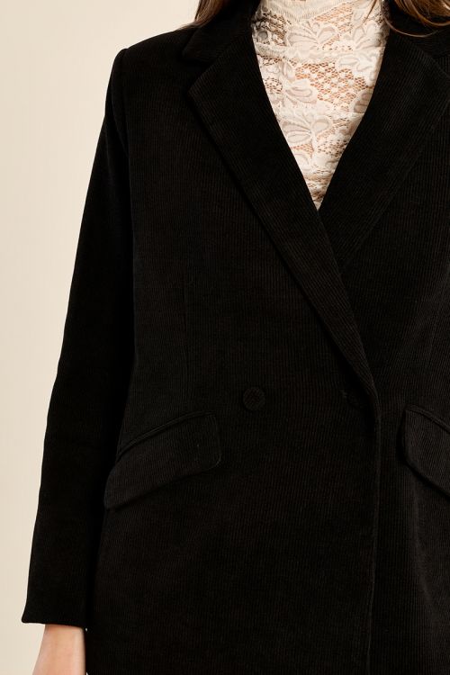 Blazer droit en velours