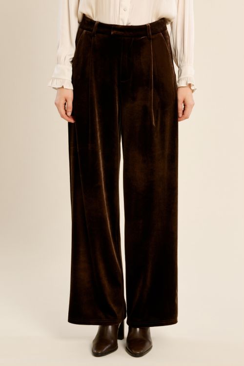 Pantalon droit en velours