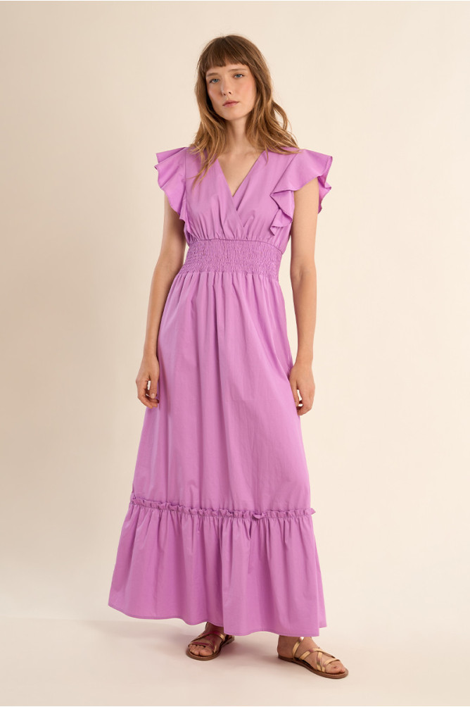 Robe longue en volume