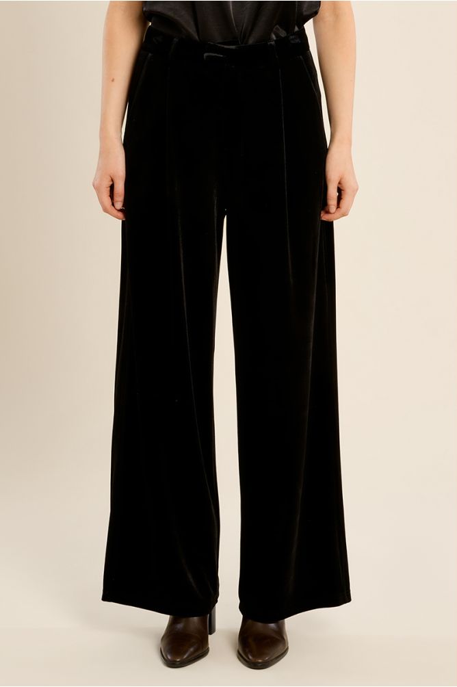 Pantalon droit en velours
