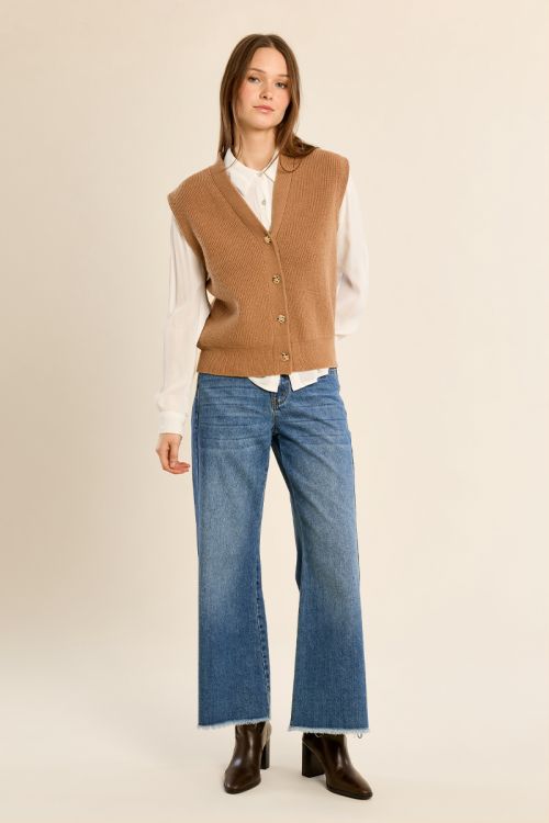 Gilet en maille, sans manches