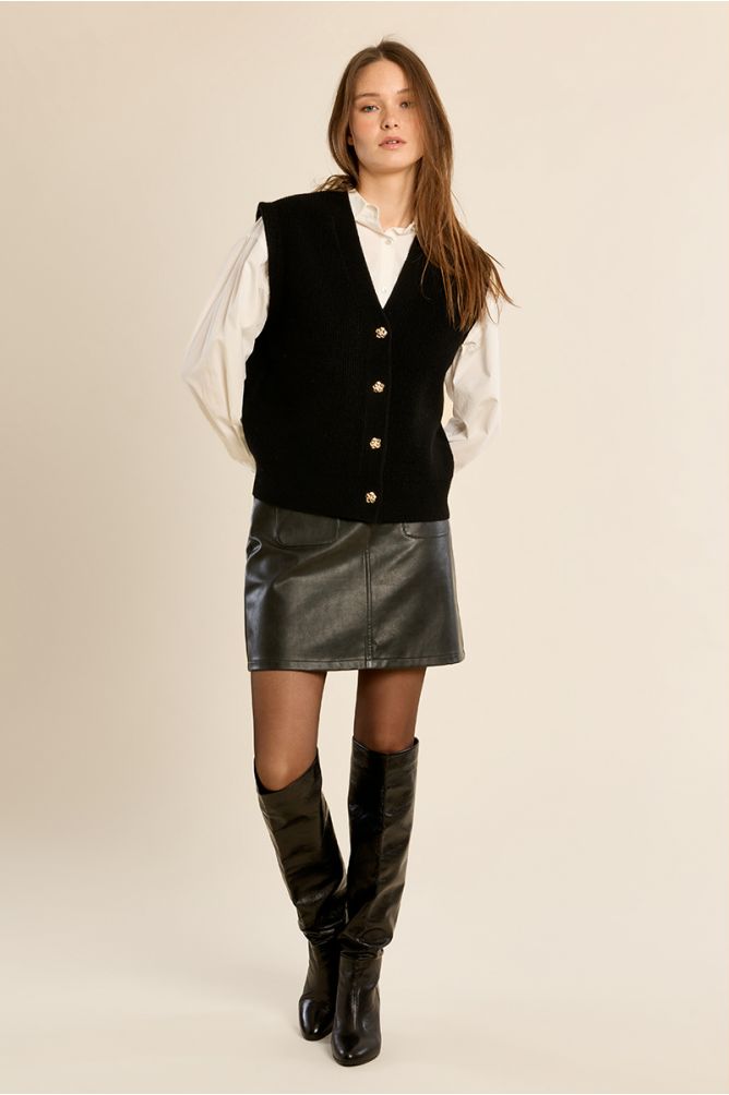 Gilet en maille, sans manches