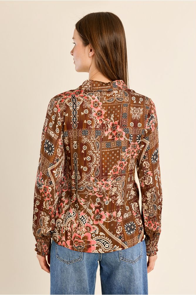 Chemise fluide imprimée cachemire